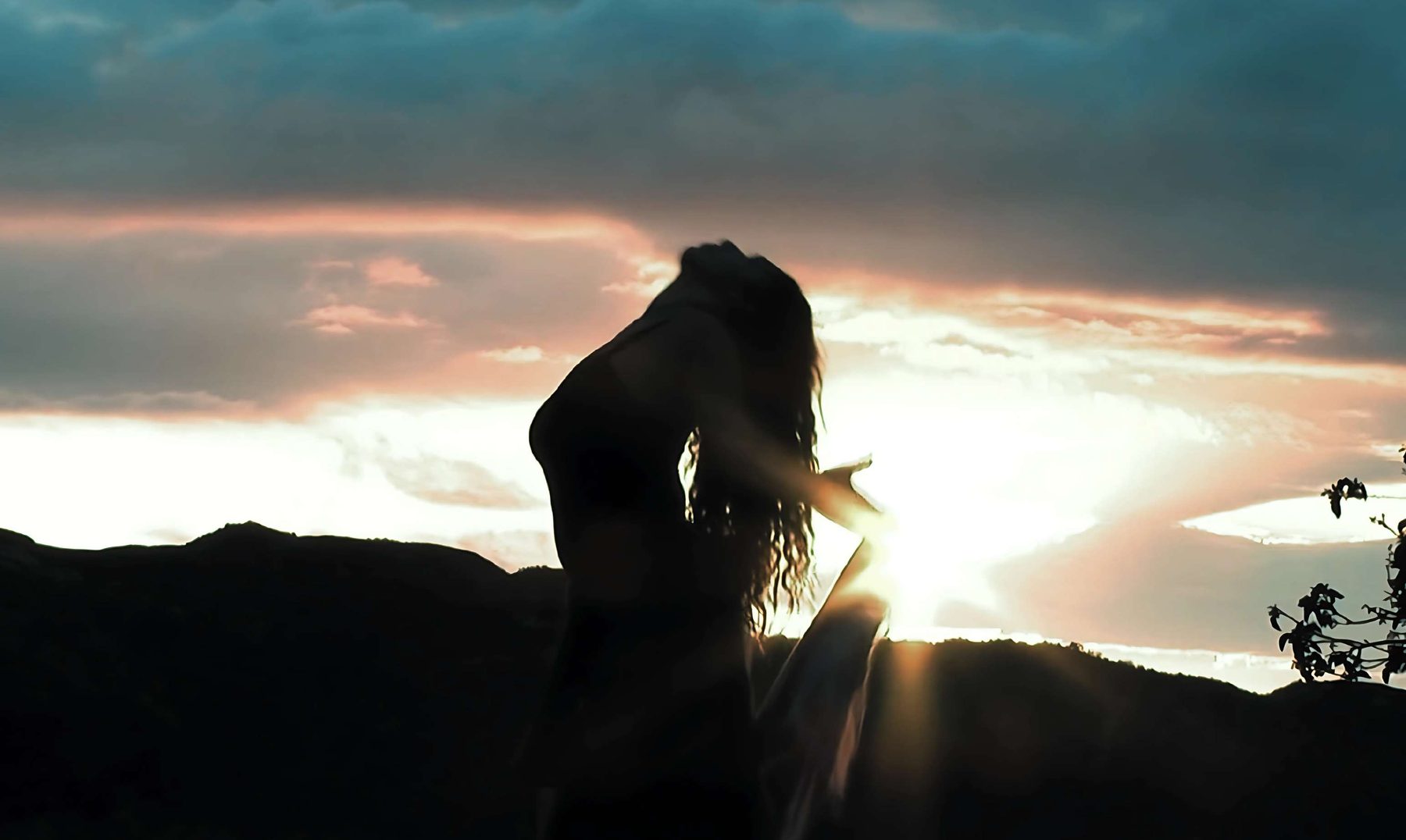 Sara against the sunset