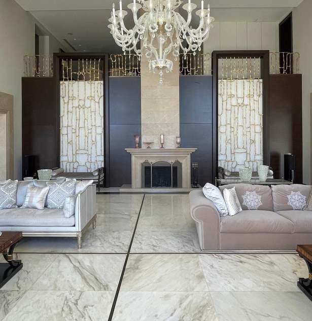 The cold interior of the mansion