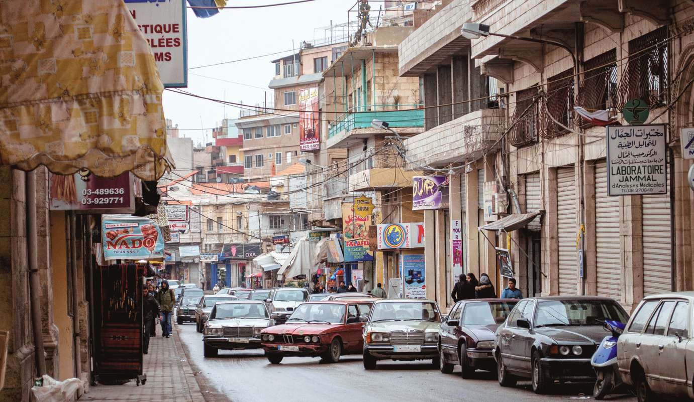 A busy Beirut street